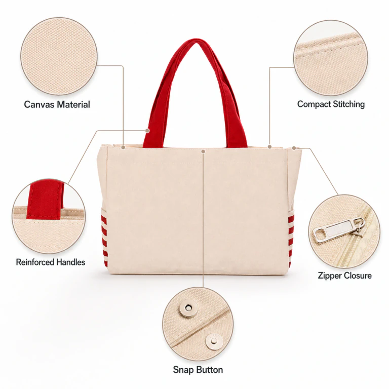 Reusable Grocery Shopping Advertising Gift Canvas Tote Bag
