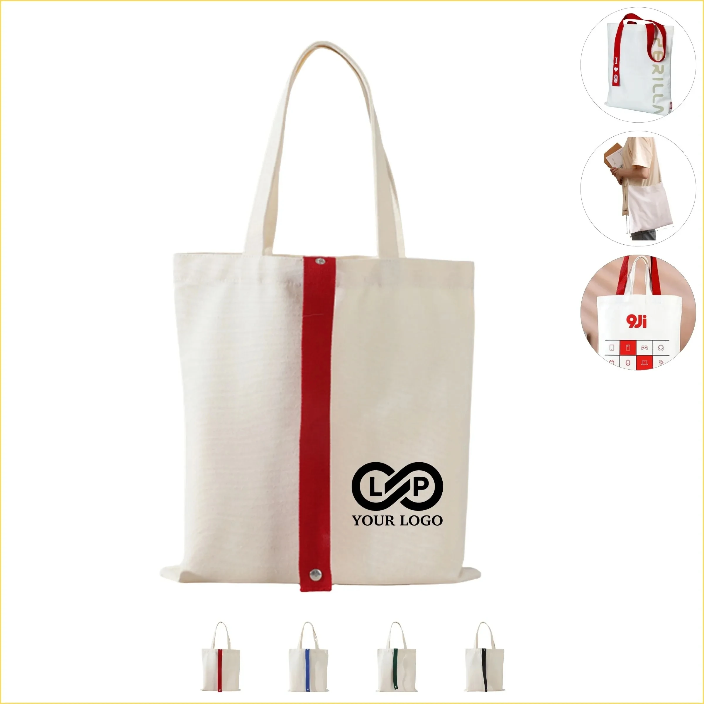 Eco-friendly Durable Grocery Shopping Beach Canvas Tote Bag
