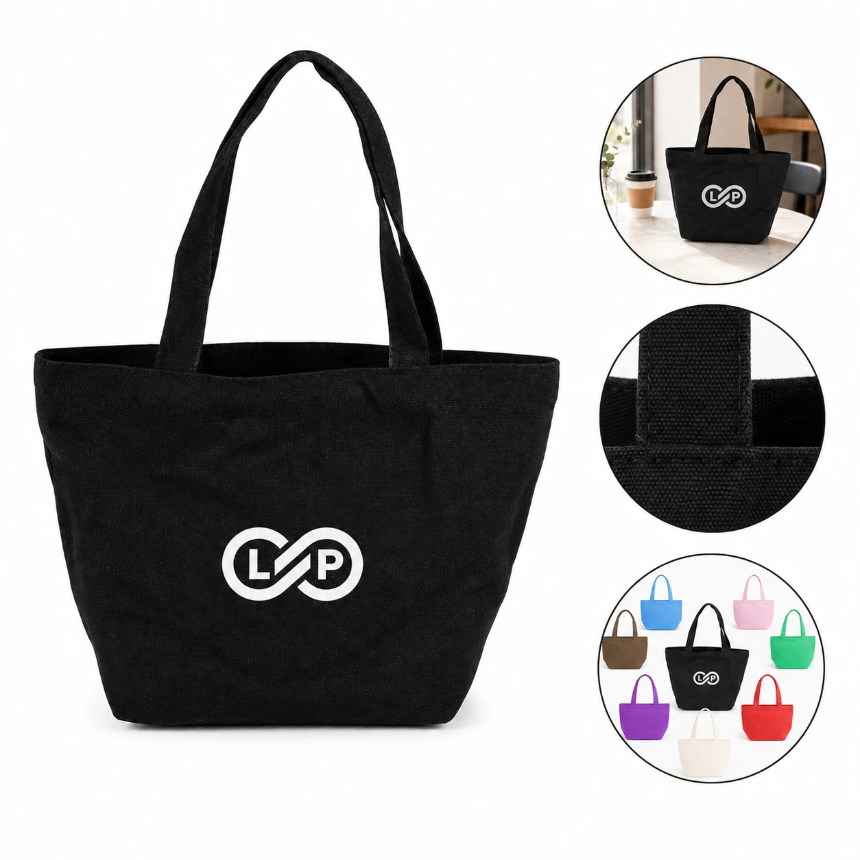 Colorful Customizable Canvas Tote Bag, High-Quality
