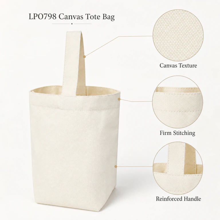 Portable Small Canvas Tote Bag for Travel & Shopping
