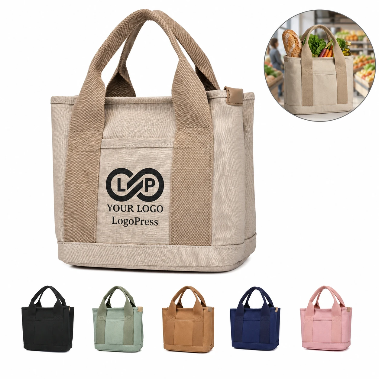 Multipurpose Portable Canvas Environmental Friendly Tote Bag