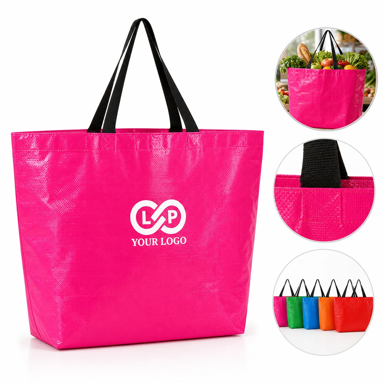 Eco-Friendly Waterproof Customized Shopping Grocery Tote Bag