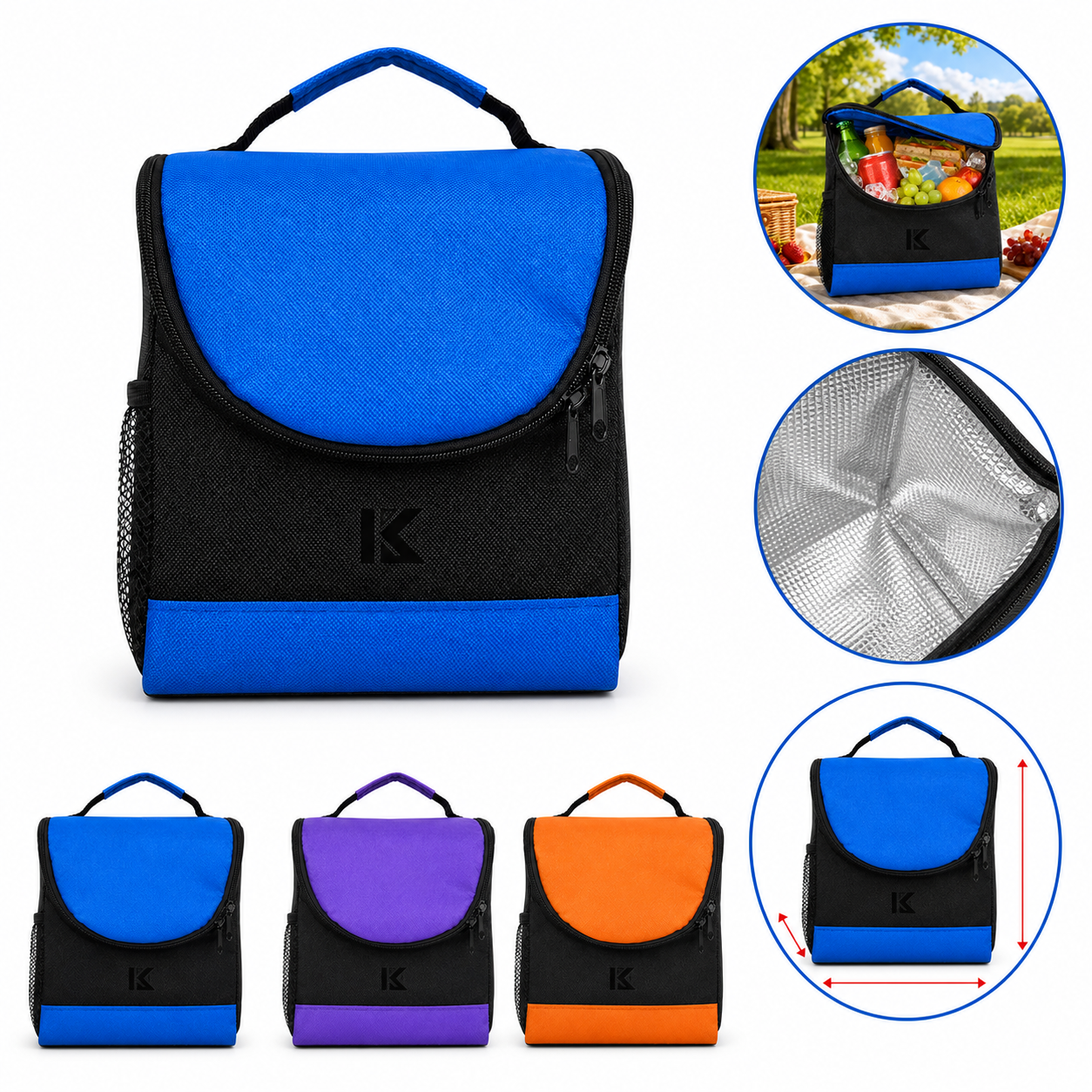 Non-woven Insulated Lunch Cooler Tote for Picnic & BBQ