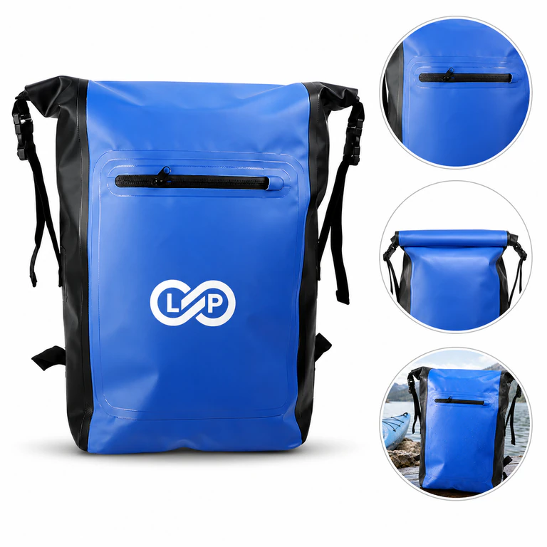 25L PVC Outdoor Waterproof Backpack with Roll-Top Closure