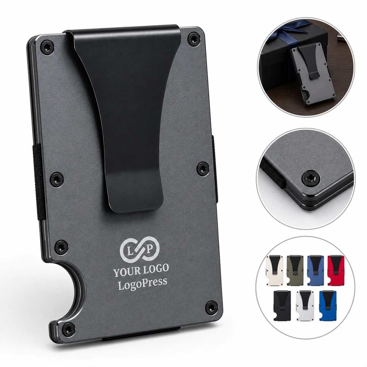 Alloy RFID-Blocking Credit Card Holder for Father's Day