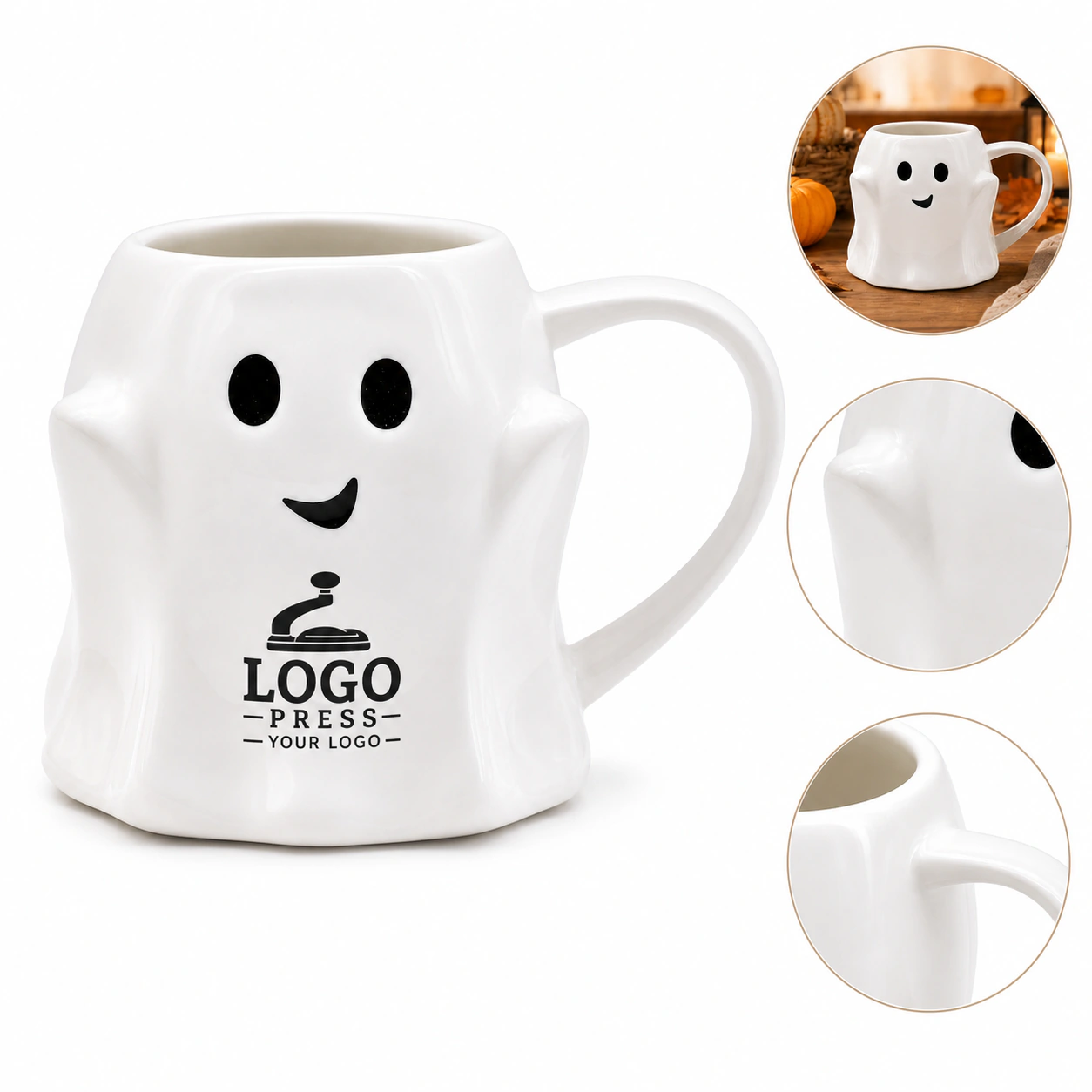 14 oz Halloween Ghost Ceramic Coffee Mug