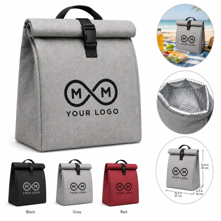 Large Capacity Insulated Oxford Lunch Tote Keeps Food Cool