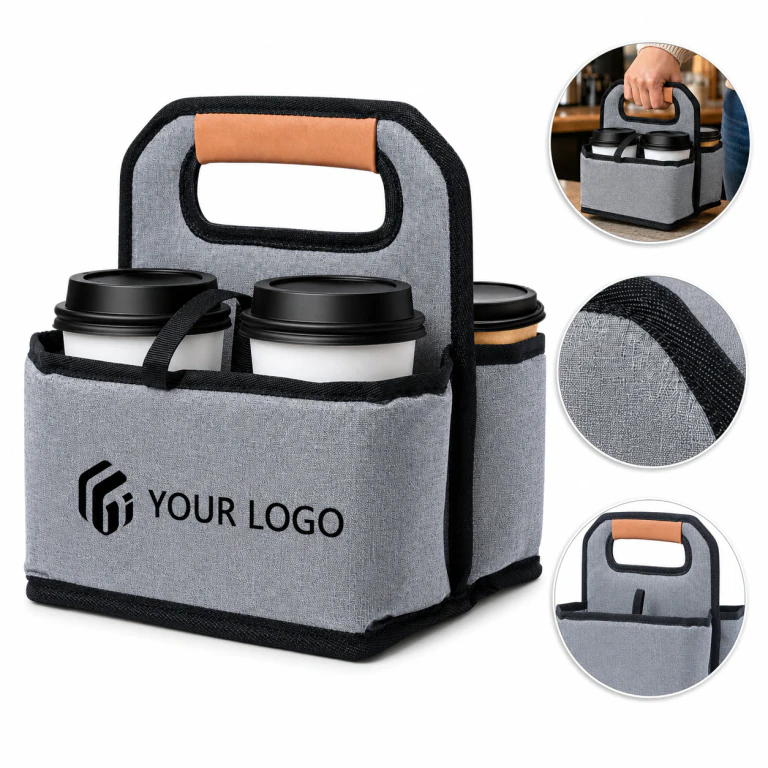 Portable Reusable 4-Cup Drink Carrier