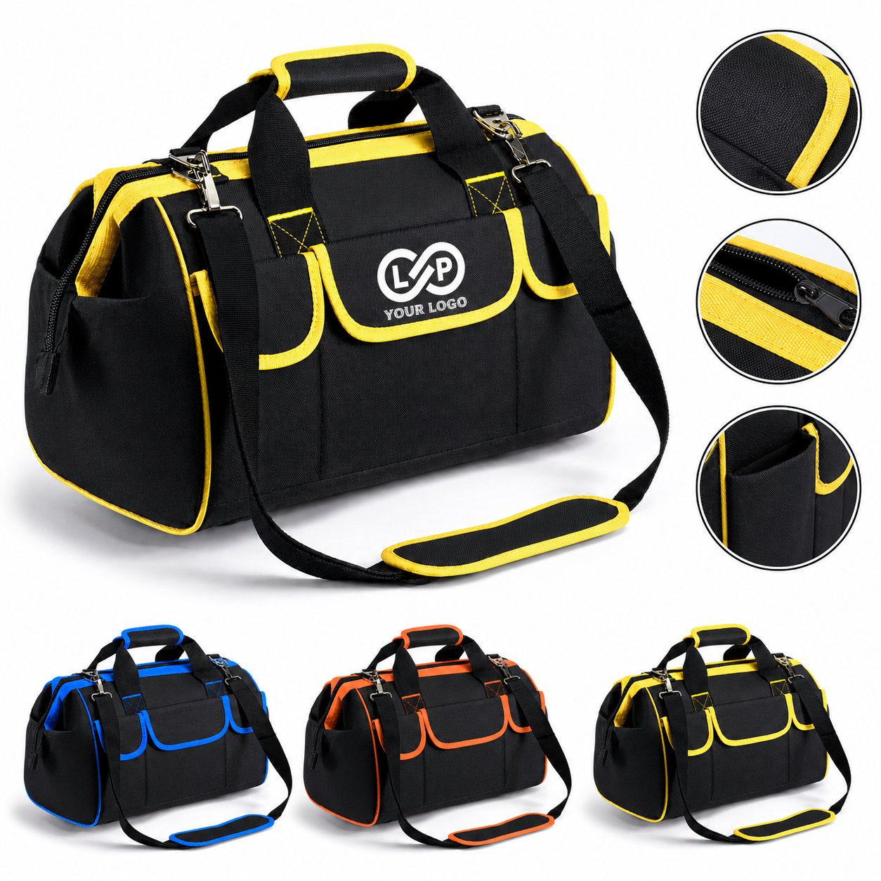 600D Oxford Multi-pockets Tool Tote Bag
