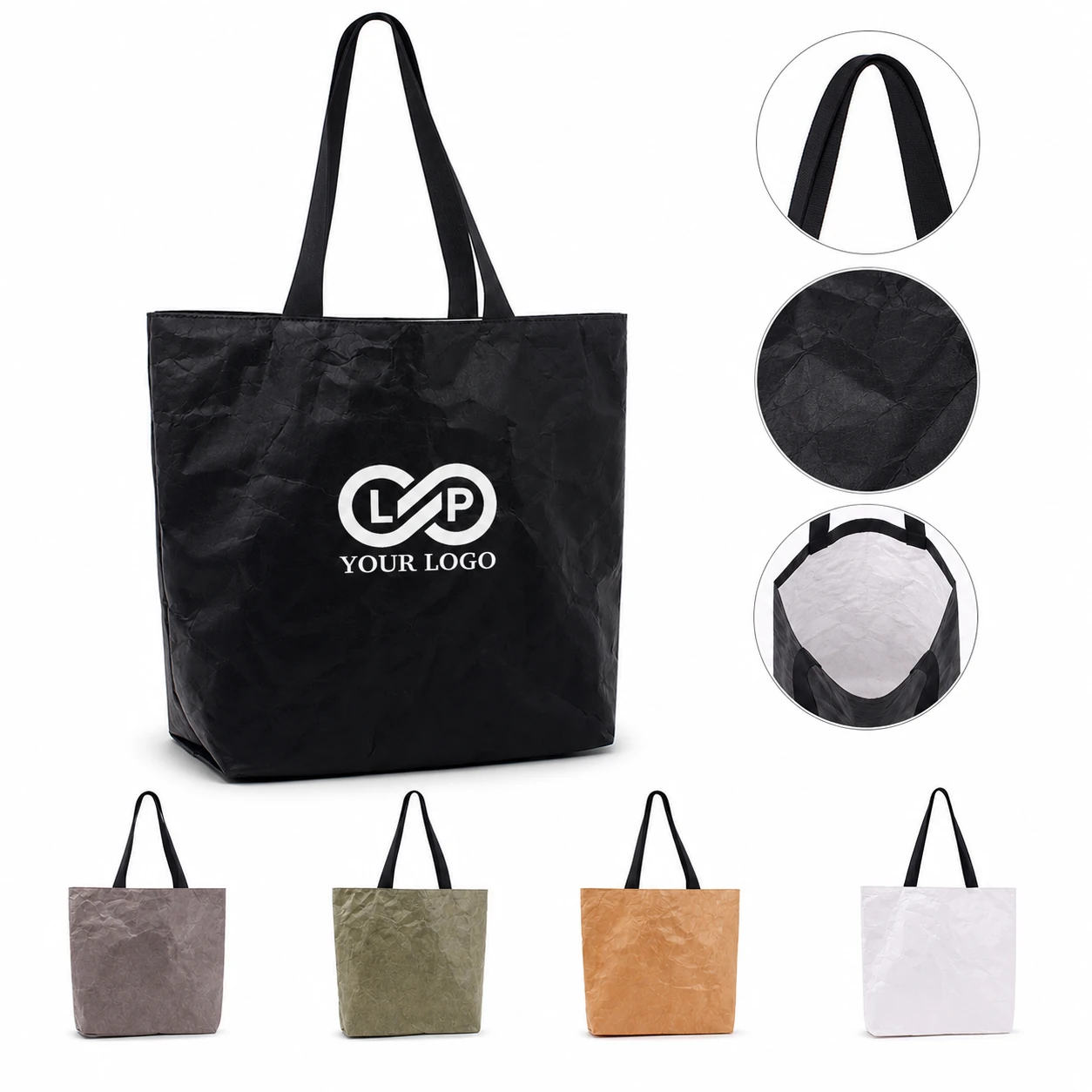 Large Capacity Waterproof DuPont Paper Tote Bag