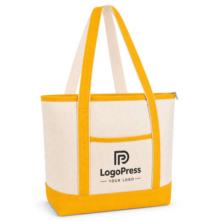 Heavy Duty Zipper Canvas Tote Bag - Durable & Versatile