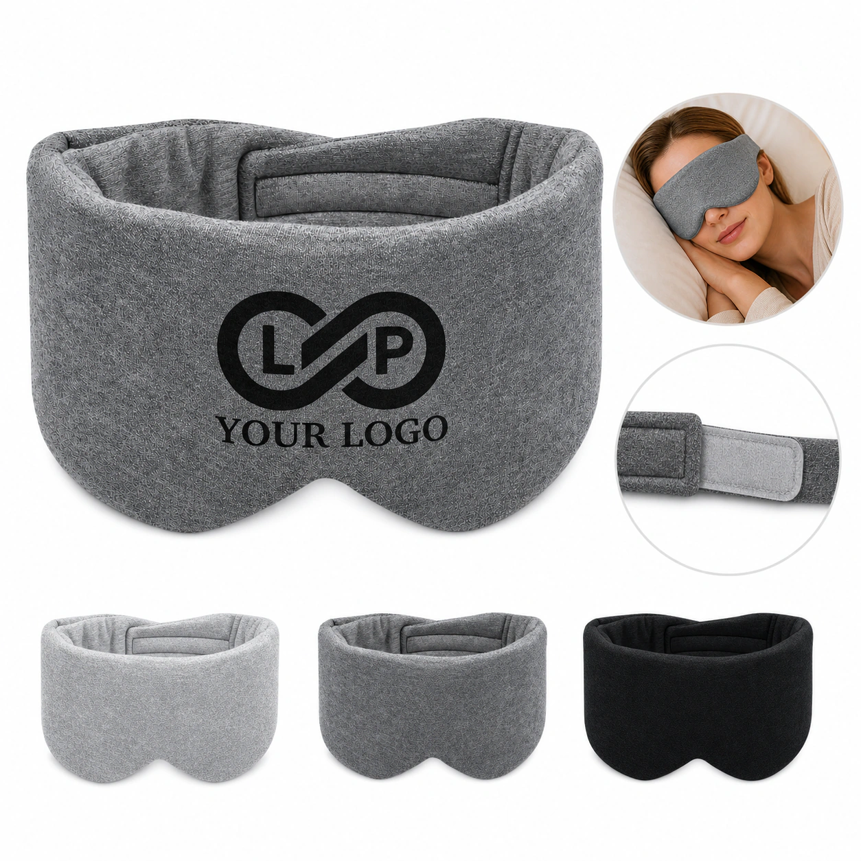Cotton Breathable Light-Blocking Comfortable Large Sleeping Eye Mask
