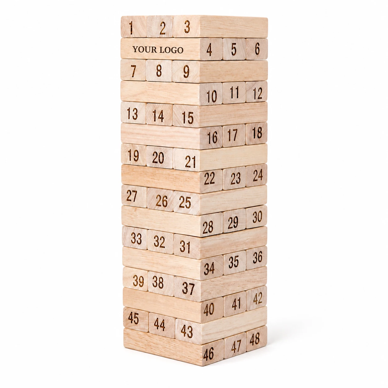 High-Quality Wooden Digital Stacking Blocks Educational Kids Fun Game