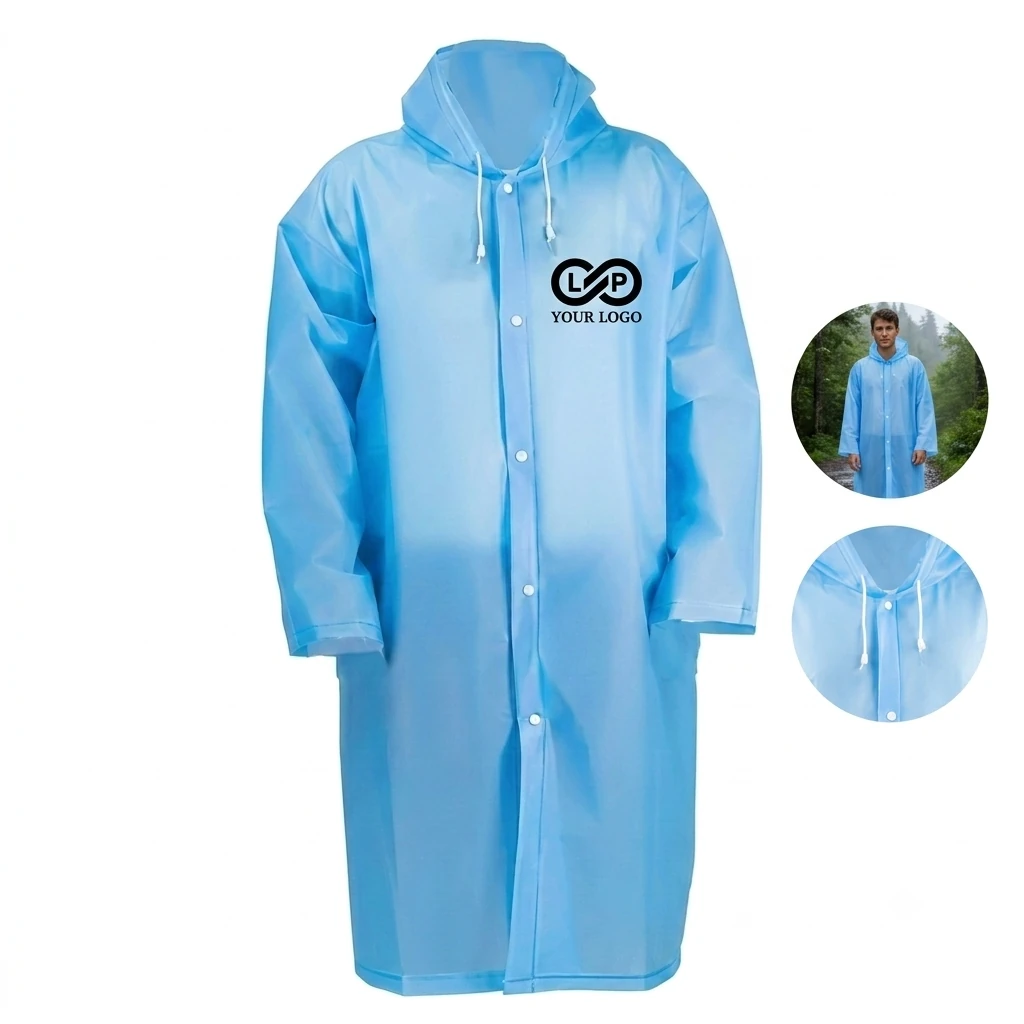 Waterproof Unisex Rain Cape Raincoat With Hood