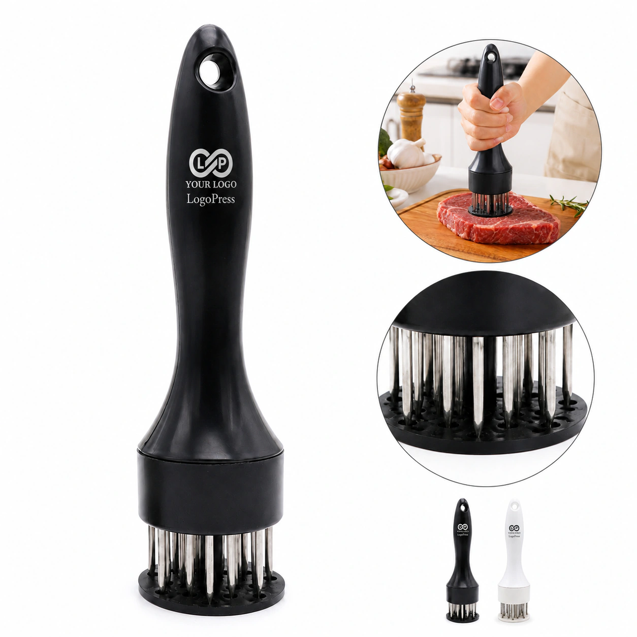 Stainless Steel Handle Meat Tenderizer Needle with 48 Needles