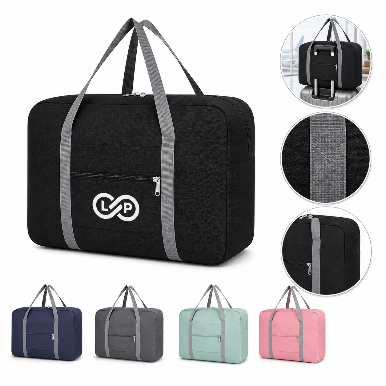 Waterproof Polyester Travel Duffel Bag with Trolley Sleeve