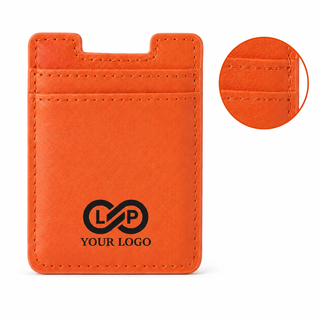 Dual Card Slots Leather Phone Wallet Case - RFID Secure Slim PU Leather