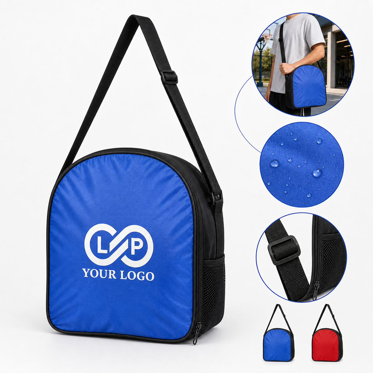 Waterproof Adjustable Strap Oxford Crossbody Basketball Bag