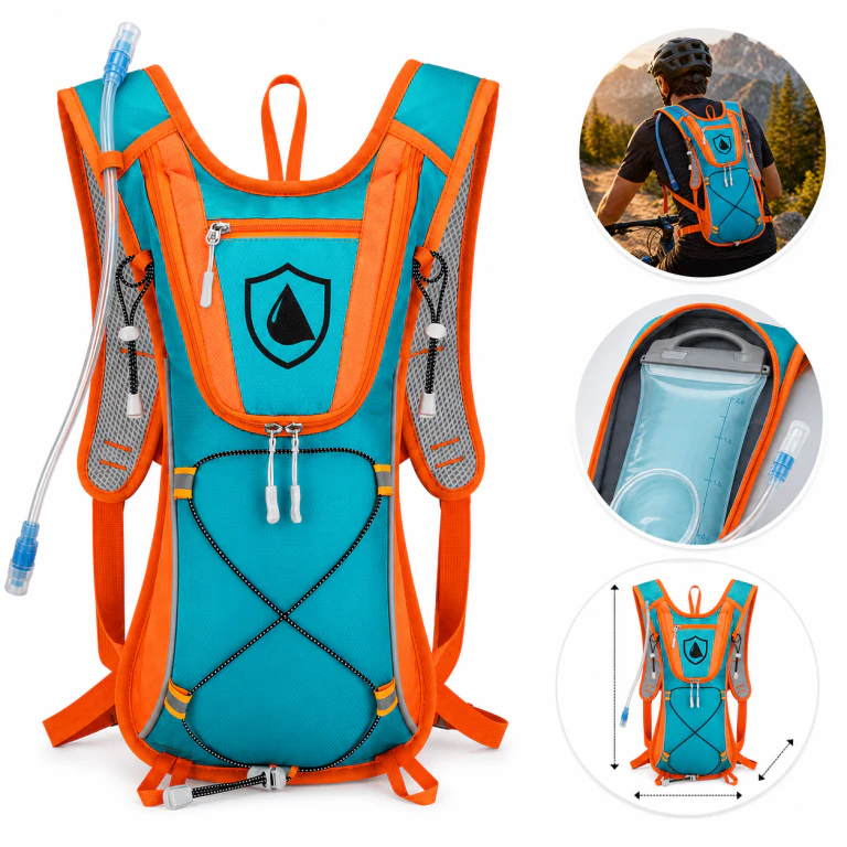 Waterproof Cycling Hiking Backpack with BPA-Free Hydration Bladder