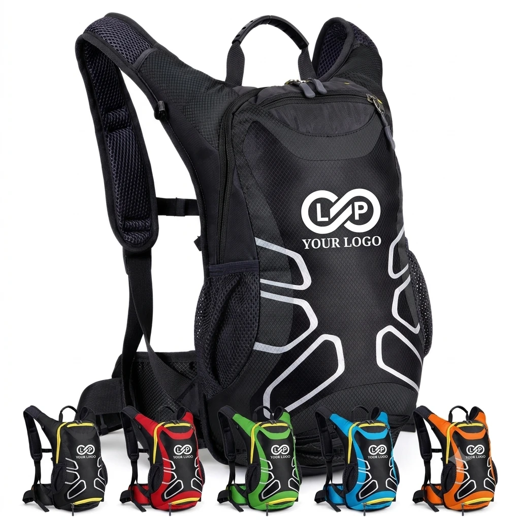 Lightweight Waterproof Biking Backpack with Helmet Holder for Men Women
