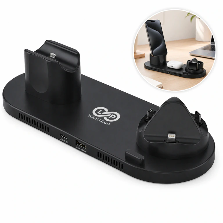 6 in 1 Magnetic Fast Charging Wireless Charger Station for iPhone Watch Airpods