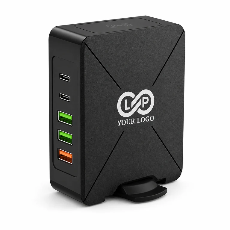 Multi USB Phone Wireless Charger Tower Charging Station