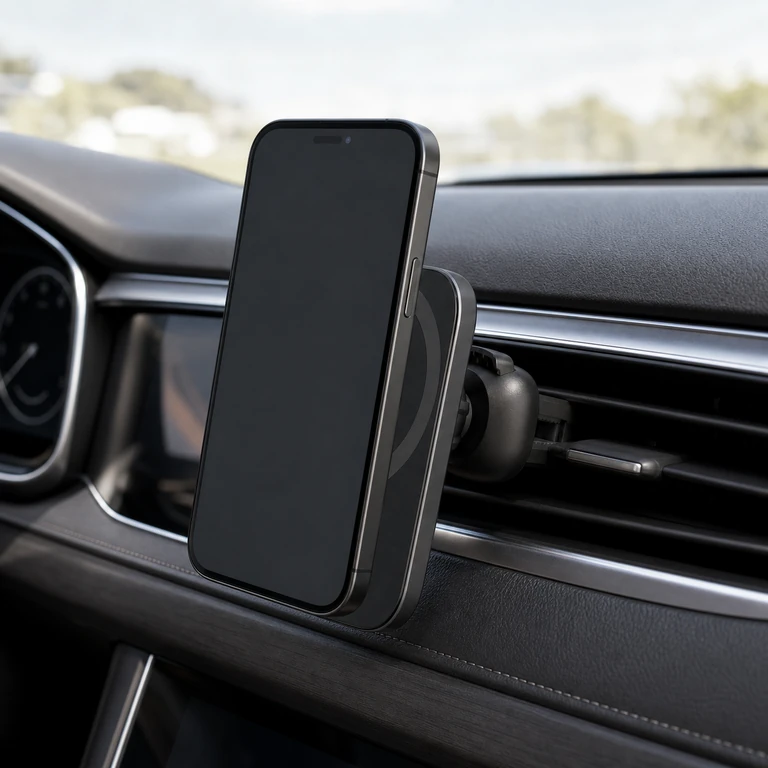 Car Vent Mount Wireless Charger 15W Fast Charging Strong Magnet