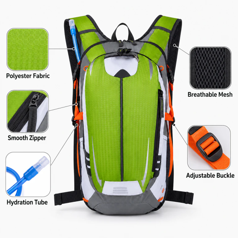 Waterproof Breathable Cycling Hydration Backpack with BPA-free Bag