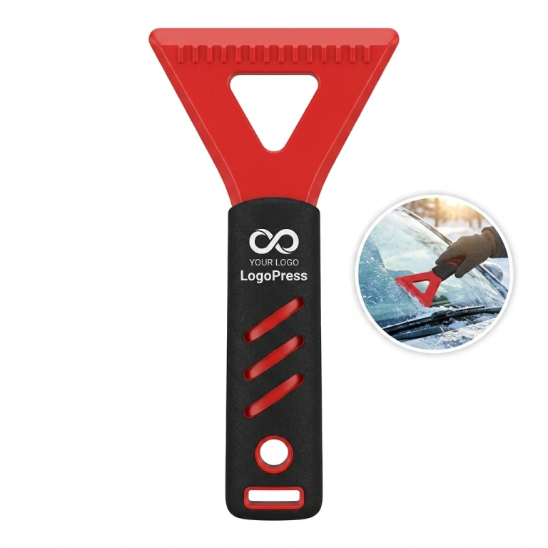 Ergonomic Sponge Handle Ice Scraper for Car Windshield, Sturdy PVC