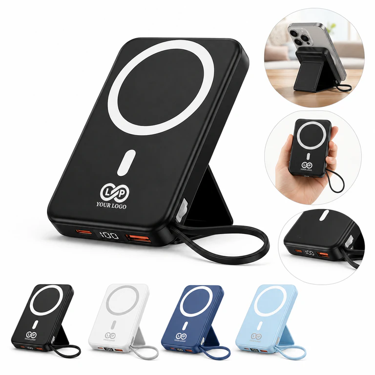 10000mAh Magnetic Power Bank with Foldable Stand Portable