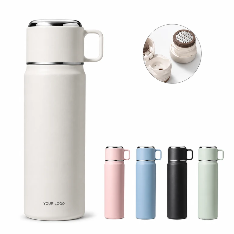 Sports 15oz Stainless Steel Insulated Water Bottle with Cup