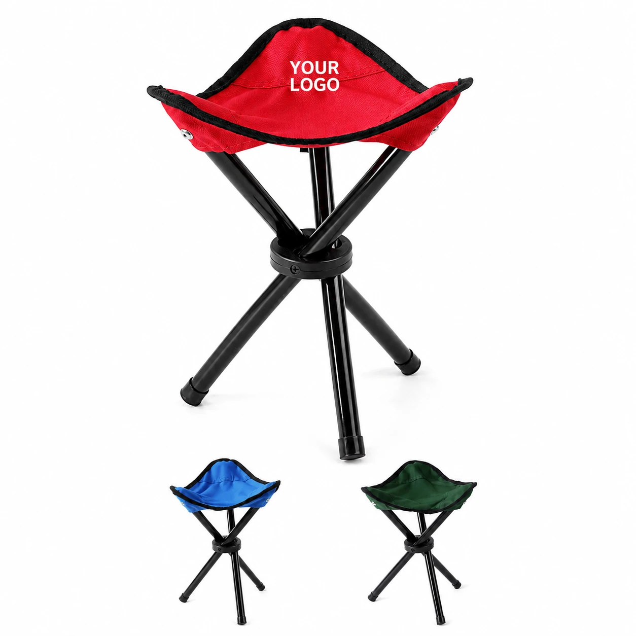 Portable Folding Tripod Outdoor Stool Chair with Oxford Fabric