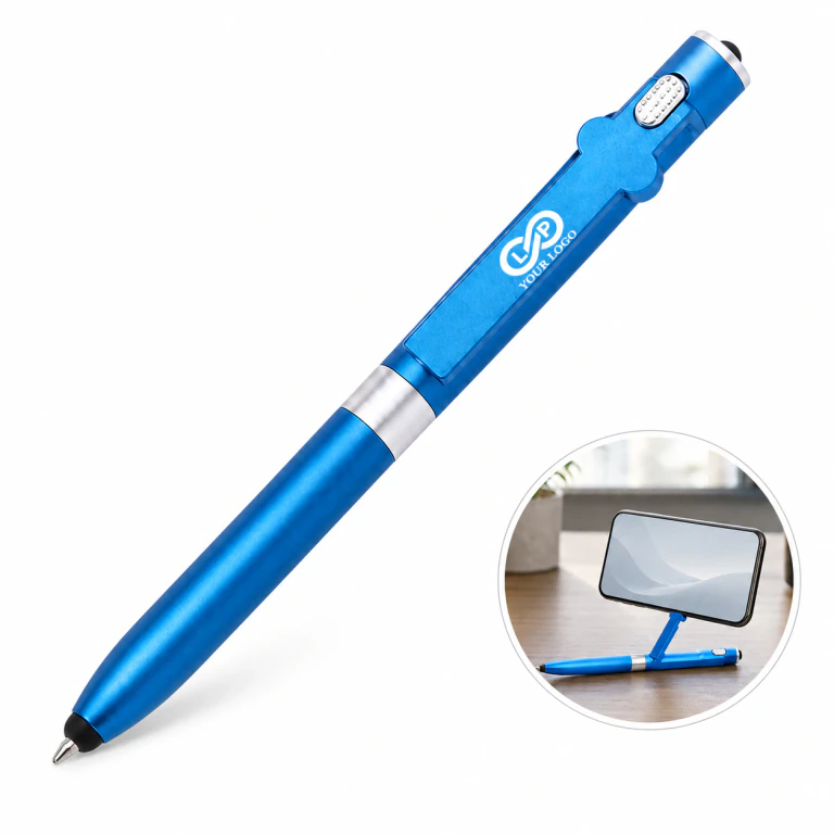 Phone Holder Foldable LED Light Touch Screen Ballpoint Pen