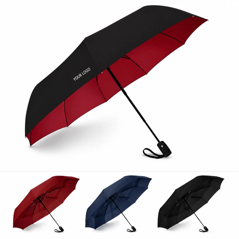 Windproof Light Portable Automatic Folding Umbrella UV Protection
