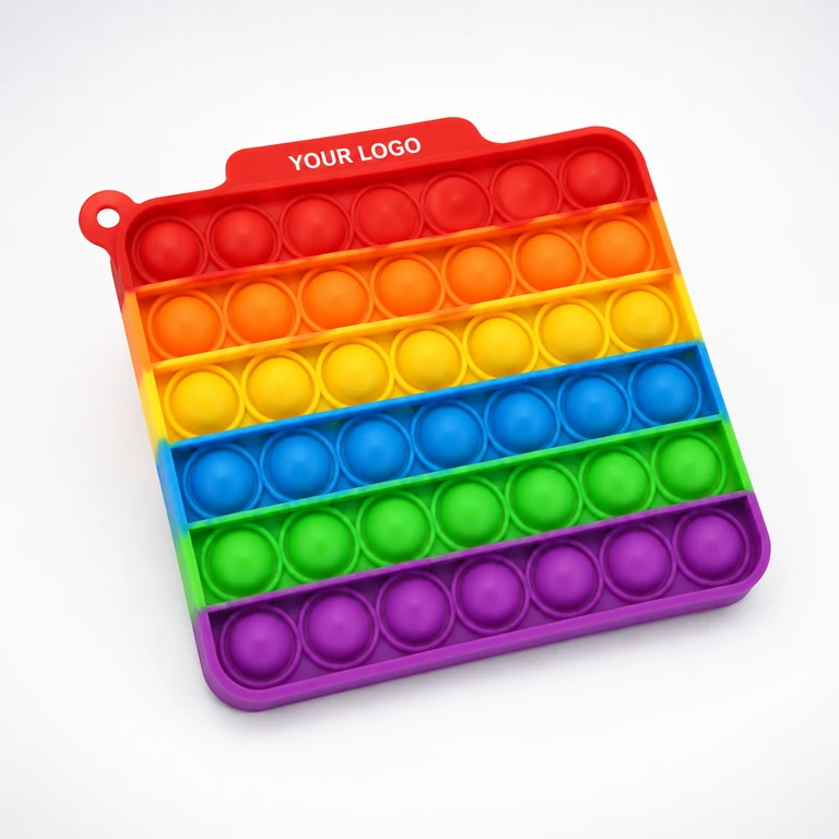 Colorful Silicone Push Pop Bubble Sensory Stress Relief Toy