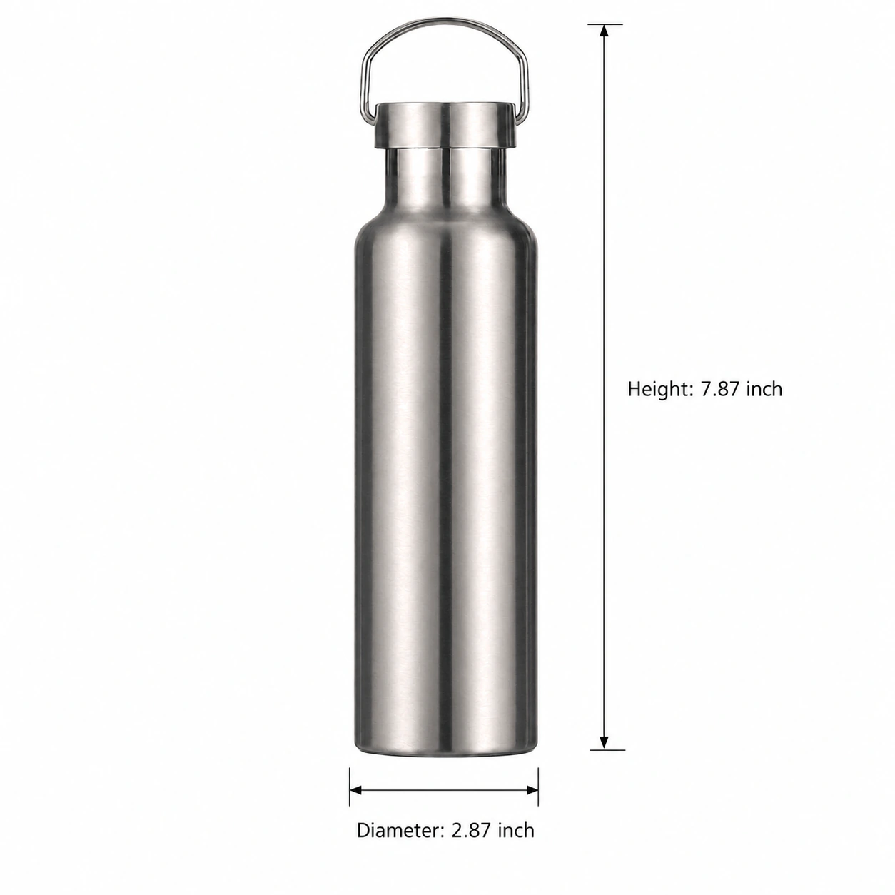 Insulated Stainless Steel Sports Water Bottle, Leak Proof, Cold & Hot