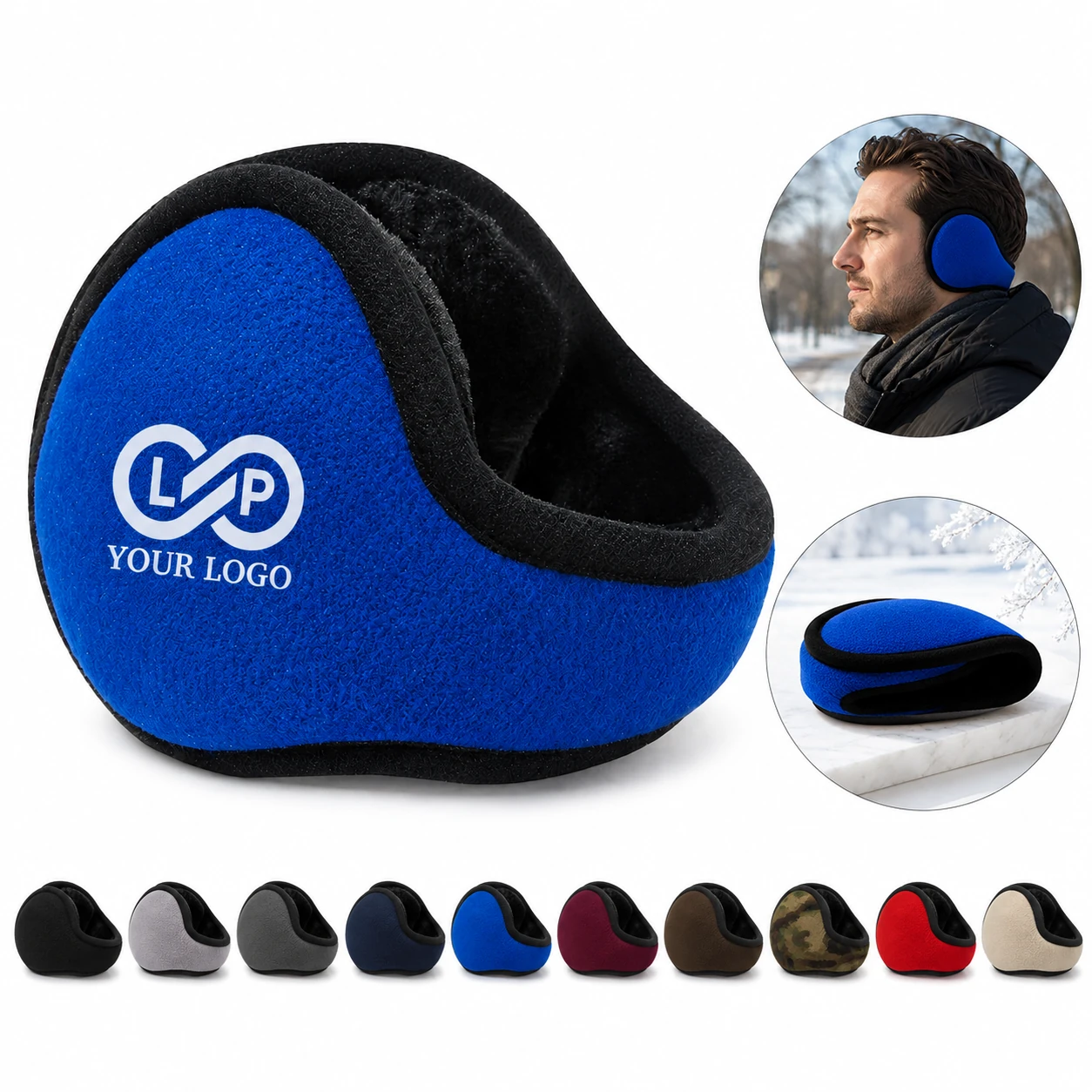 Unisex Foldable Winter Outdoor Sports Earmuffs Polar Fleece Warm