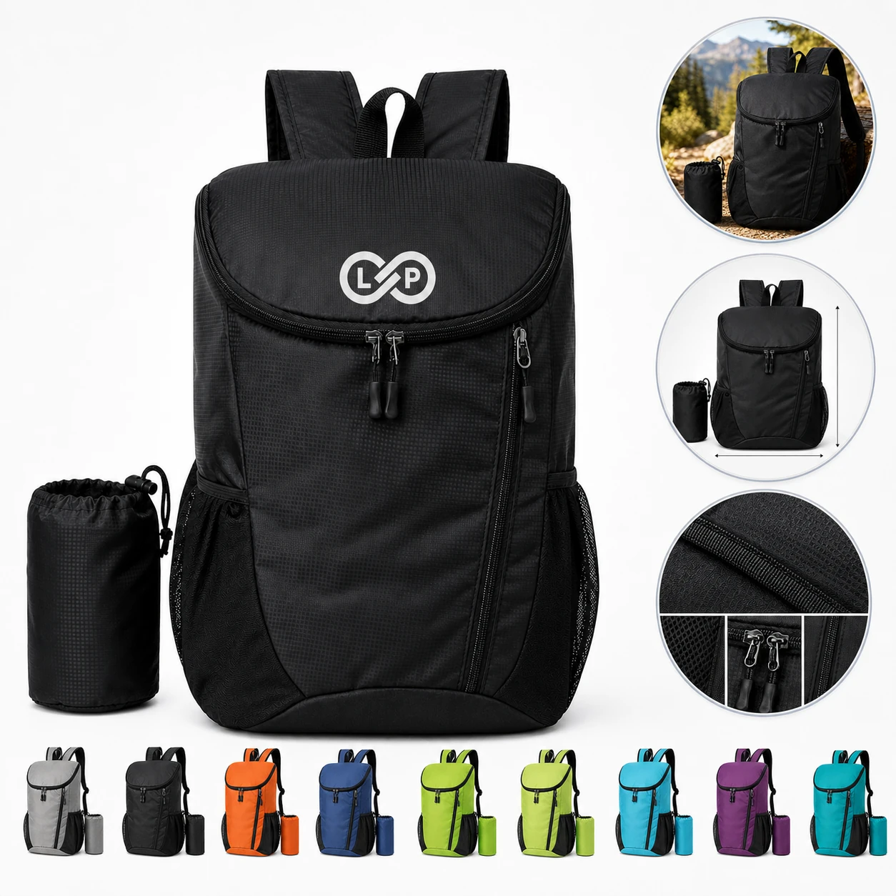 Waterproof Lightweight Foldable Backpack For Hiking Camping Travel