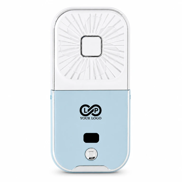 Portable Handheld Fan with Power Bank, Rechargeable, Foldable, 4 Speeds