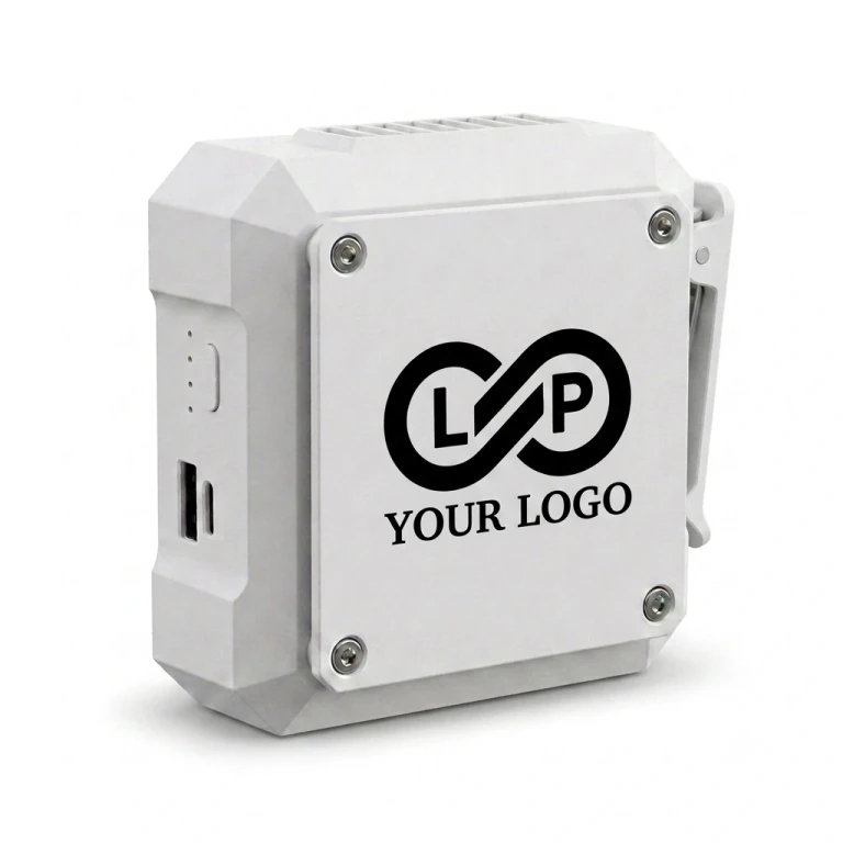 Portable Power Bank Waist-Mounted Fan with Lighting & USB Charging