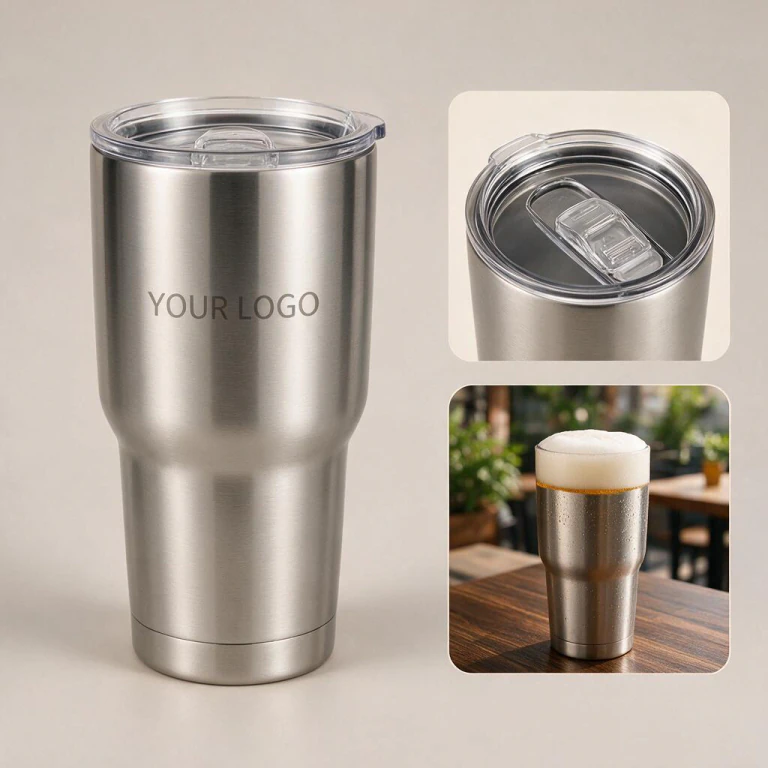 Double Wall Vacuum Stainless Steel Insulated Beer Tumbler