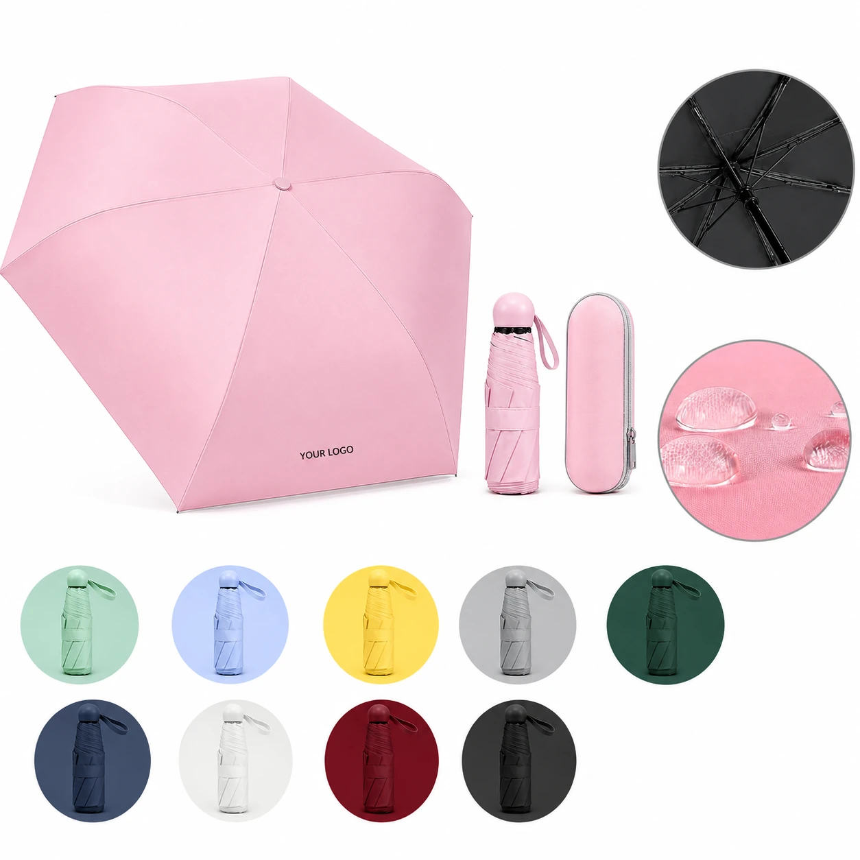 Compact Portable Capsule Umbrella for All Weather Protection