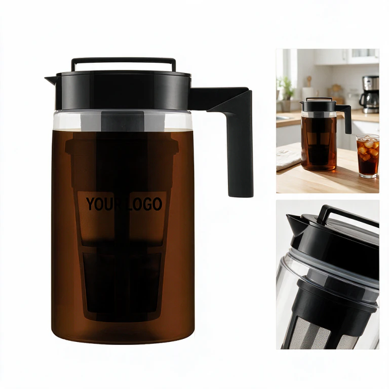 30 oz Cold Brew Coffee Pot with Filter, BPA-Free Cold Brew Maker