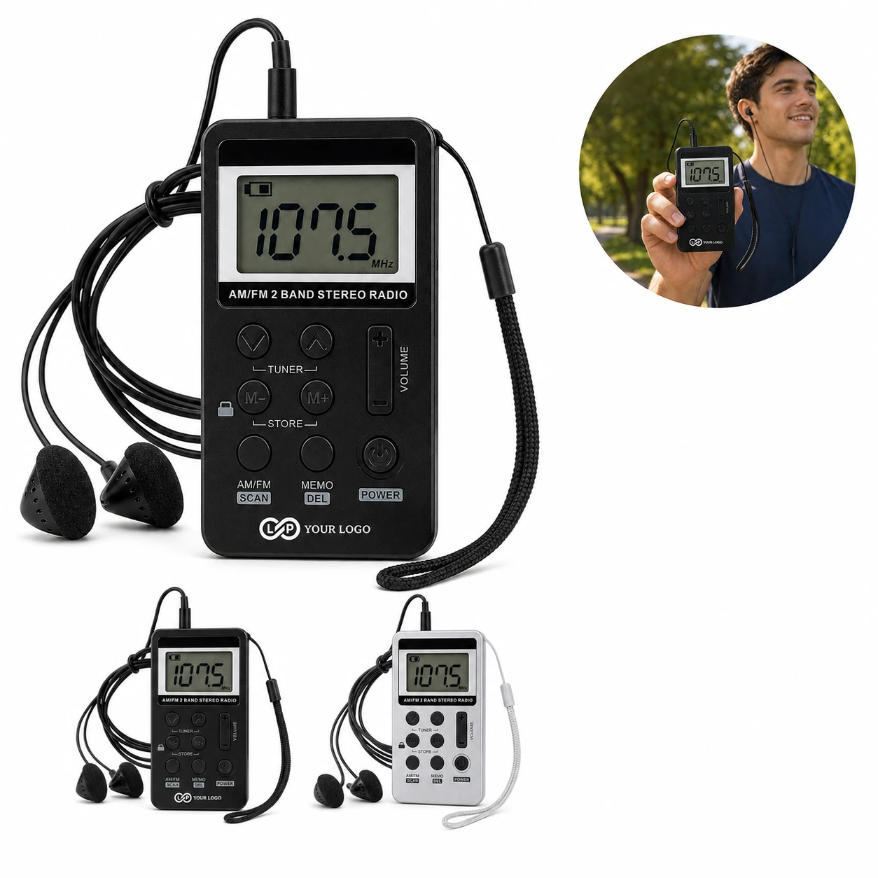 Portable Rechargeable Earphones Sports Pocket Walkman Radio