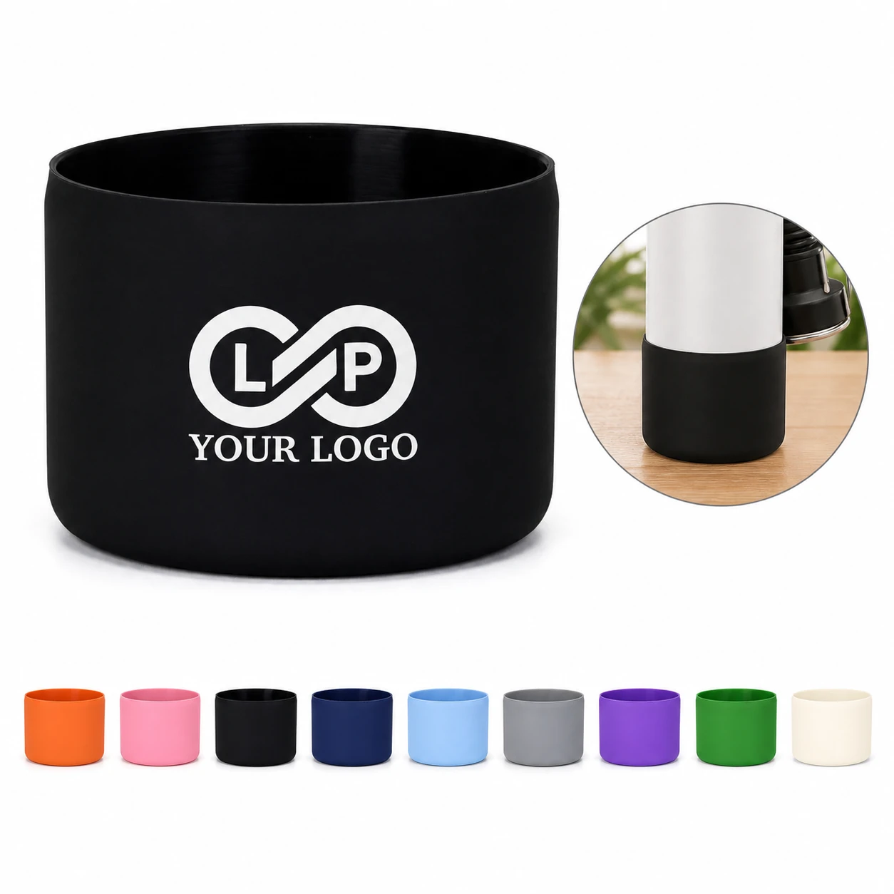 Silicone Thickened Water Cup Non-Slip Base Protective Cover