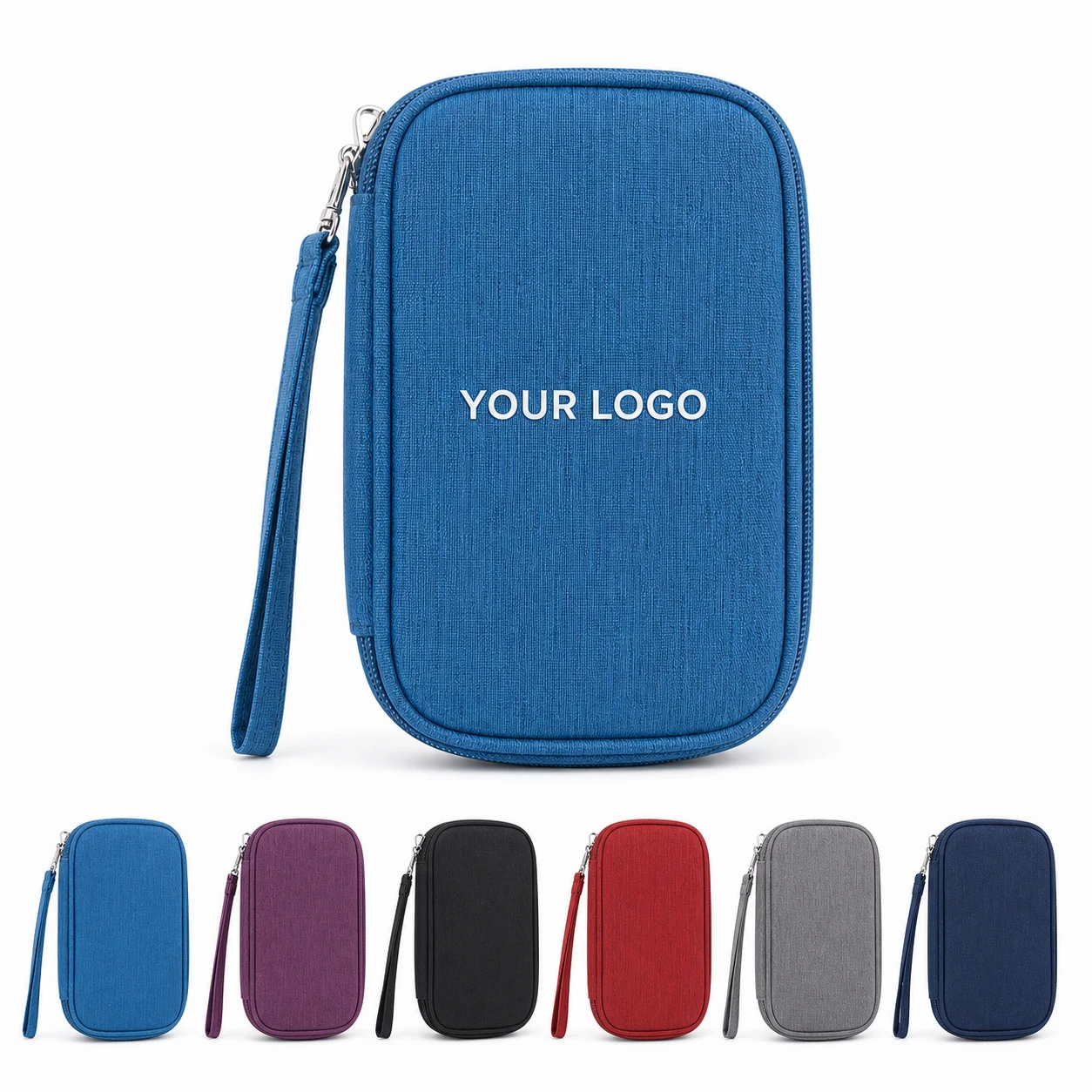 Travel Portable Electronic Cable Organizer Case with 3 Compartments