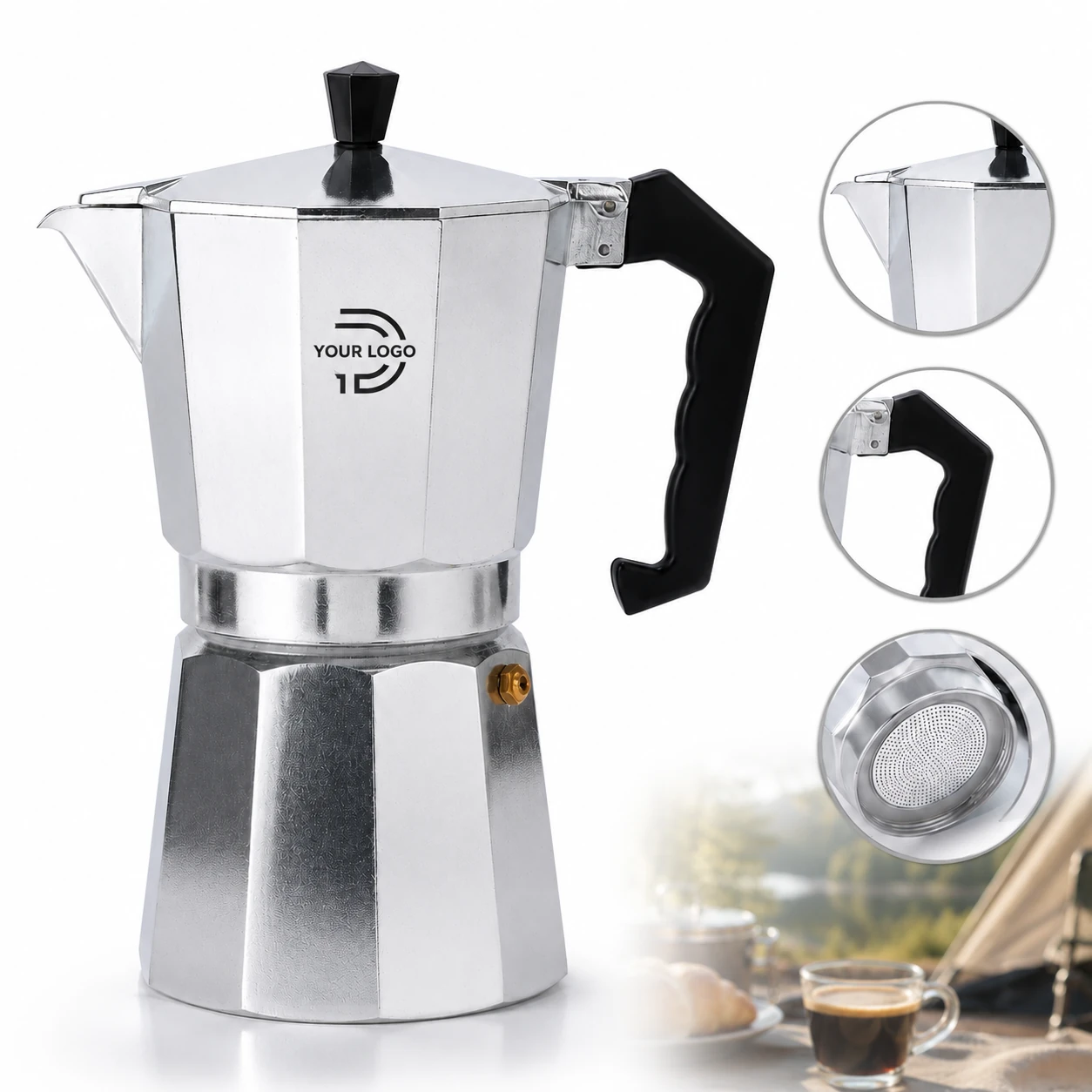 Portable Classic Cuban Italian Style Espresso Machine Aluminum