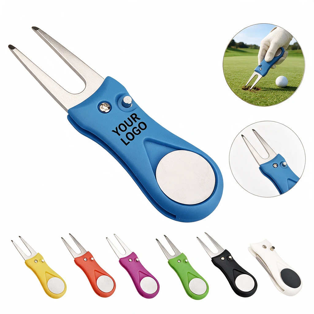 Foldable Stainless Steel Golf Green Fork Turf Repair Tools