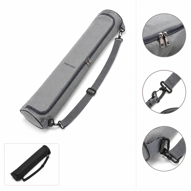Canvas Yoga Mat Bag for Women & Men with Adjustable Strap, Waterproof