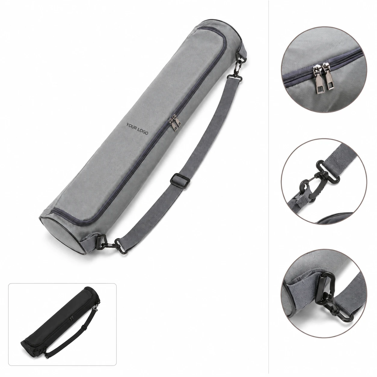 Canvas Yoga Mat Bag for Women & Men with Adjustable Strap, Waterproof